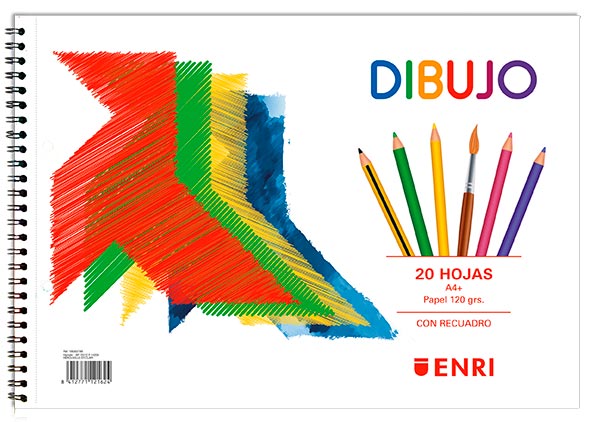 BLOCK DIBUJO A4+ RECUADRO ESPIRAL 20H 120GR PAJARITA-PAC 10