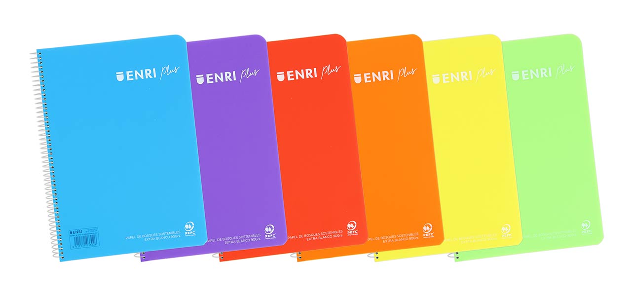 BLOCK FOLIO PAUTA 2,5 80H 90GR PP VIVOS ENRI PLUS - PACK 5