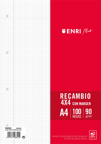 RECAMBIO A4 4A 4X4 90GR 100H ENRI CAJA 24U