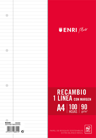 RECAMBIO A4 4A HN 100H 90GR ENRI CAJA 24U