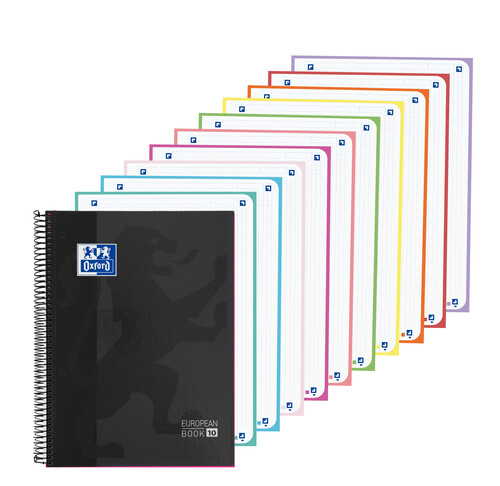 BLOCK A4+ 5X5 200H T.EXTRADURA NEGR 10 COLORES BANDA PACK 5