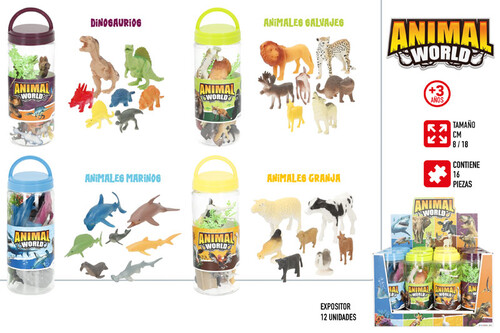 BOTE 16 ANIMALES C/ACCESORIOS - EXP. 12U