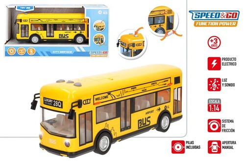 AUTOBUS ESCOLAR FRICCION 1:14 C/LUZ & SONIDO SPEED&GO
