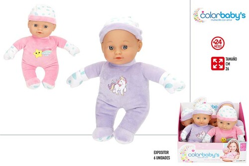 MU�ECO BEBE BLANDITO 26CM 2 COLORES SURTIDOS - EXP. 6U
