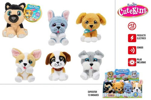 PELUCHE PERRITOS C/ SONIDO 6 MODELOS SURTIDOS - EXP. 12U