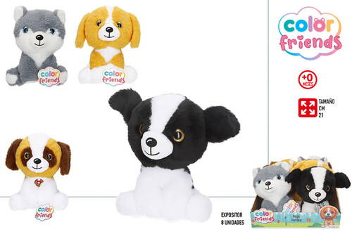 PELUCHE PERRITO CACHORRO 21CM 4 MODELOS - EXP. 8U