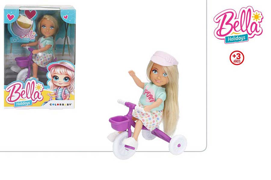 MU�ECA BELLA CON TRICICLO BELLA HOLIDAYS