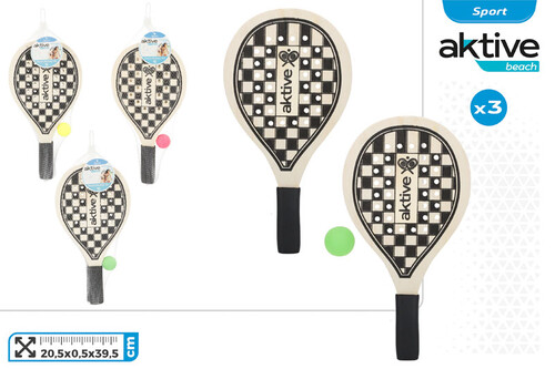 SET PALAS PLAYA MADERA 20,5X0,5X39,5CM