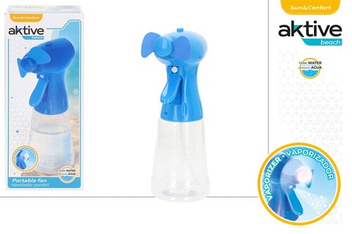 VENTILADOR ELECTRICO VAPORIZADOR AGUA AZUL