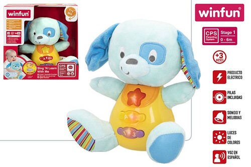 PELUCHE PERRITO LUZ & SONIDO ESPA�OL WINFUN