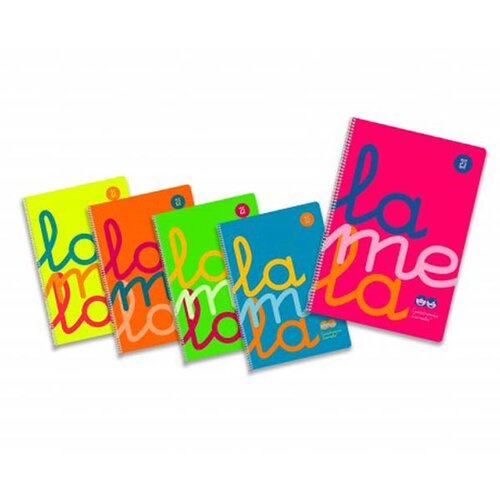 BLOCK LAMELA FOLIO 5MM 80H SURTIDO PP 90GR-PACK 5U