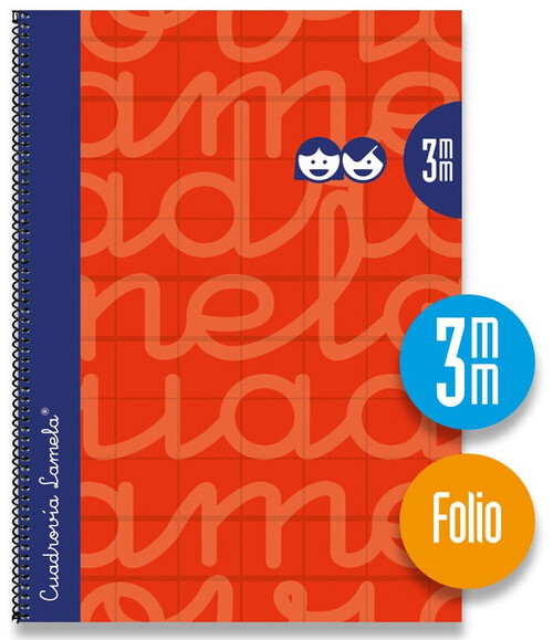 BLOCK LAMELA FOLIO 3MM 80H ROJO T.EXTRADURA-PACK 5U