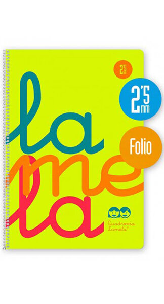 BLOCK LAMELA FOLIO 2,5MM 80H AMARILLO PP 90GR-PACK 5U