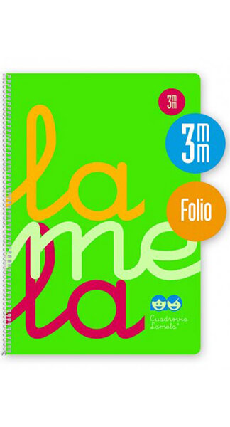 BLOCK LAMELA FOLIO 3MM 80H VERDE PP 90GR-PACK 5U