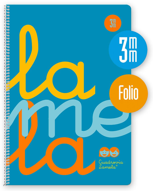 BLOCK LAMELA FOLIO 3MM 80H AZUL PP 90GR-PACK 5U