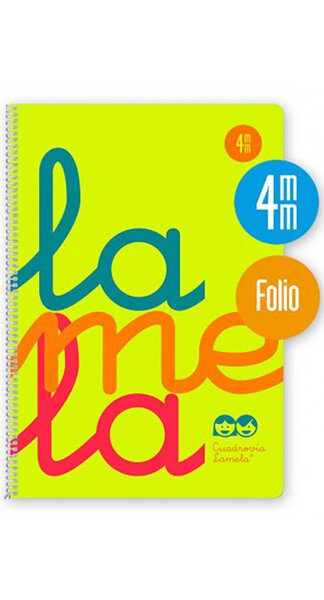 BLOCK LAMELA FOLIO 4MM 80H AMARILLO PP 90GR-PACK 5U