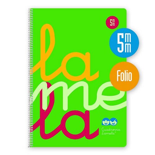 BLOCK LAMELA FOLIO 5MM 80H VERDE PP 90GR-PACK 5U