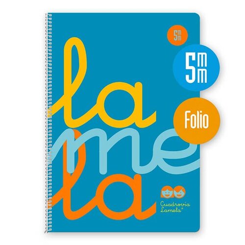 BLOCK LAMELA FOLIO 5MM 80H AZUL PP 90GR-PACK 5U