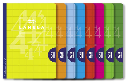 LIBRETA LAMELA A4 3MM 50H TAPA CARTON PLAST. PACK 10