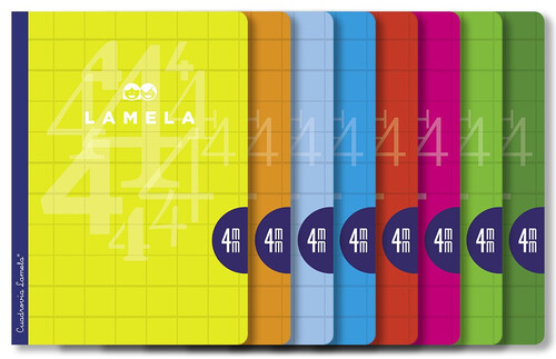 LIBRETA LAMELA A4 4MM 50H TAPA CARTON PLASTIFICADO PACK 10