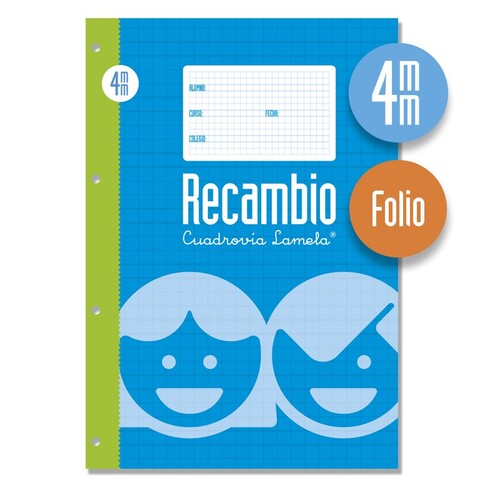 RECAMBIO LAMELA FOLIO 4MM 100H 70GR - PACK 5U