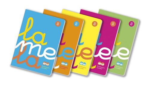 LIBRETA LAMELA A4 2,5MM 50H TAPA PP 90GR SURTIDOS-PACK 5U