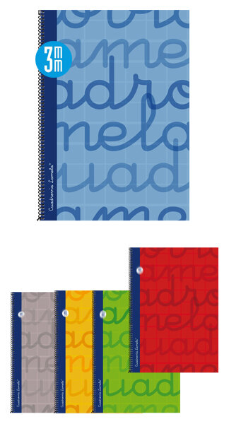 BLOCK LAMELA FOLIO 3MM SURTIDOS TAPA EXTRADURA-PACK 5U