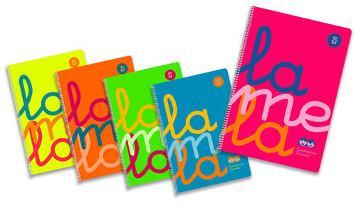 BLOCK LAMELA FOLIO 2,5MM 80H SURTIDO PP 90GR-PACK 5U