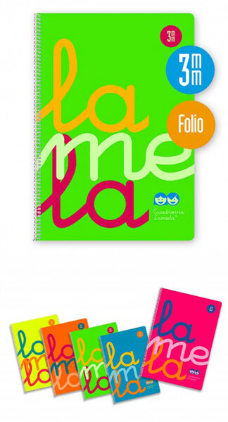 BLOCK LAMELA FOLIO 3MM 80H SURTIDO PP 90GR-PACK 5U