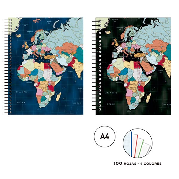 CARPEBLOCK A4 4A 30MM RINGBOOK SURF