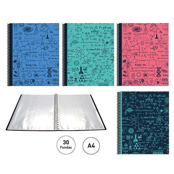 CARPETA 30 FUNDAS A4 MATHS SURTIDO