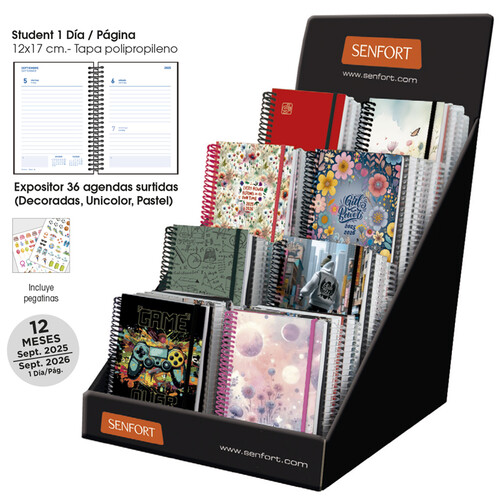 AGENDAS ESCOLARES 25-26 12X17CM DP STUDENT PP - 36U EXP.