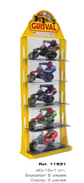 RECAMBIO EXPOSITOR 5 MOTOS DE MOTOCROSS