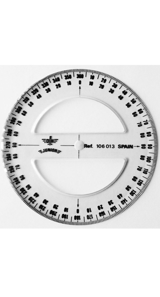 TRANSPORTADOR 360 GRADOS 13CM - CAJA 10