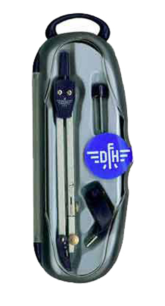 COMPAS ESCOLAR C/PROT.AGUJA COLORES CAJA 10