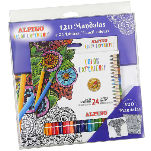 SET 24 LAPICES COLOR EXPERIENCE + LIBRO CON 120 MANDALAS