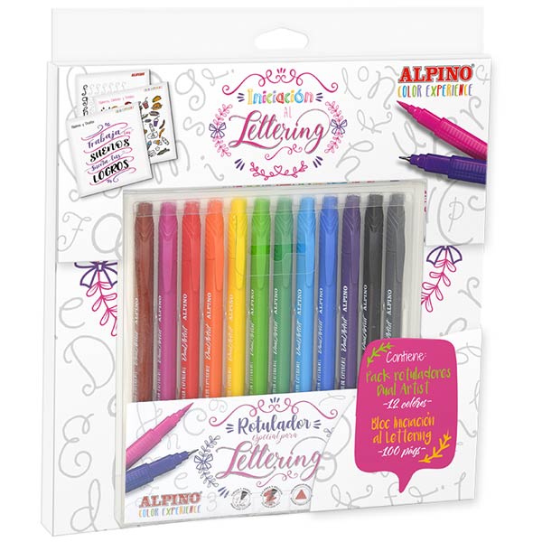 SET 12 ROTU INICIACION LETTERING + LIBRO COLOR EXPERIENCE