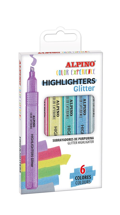 ROTU FLUOR GLITTER ALPINO COLOR EXPERIENCE SURT. - 6U CAJA