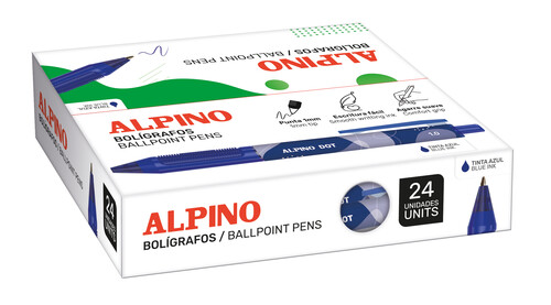 BOLI ALPINO DOT UNICOLOR AZUL 24U CAJA
