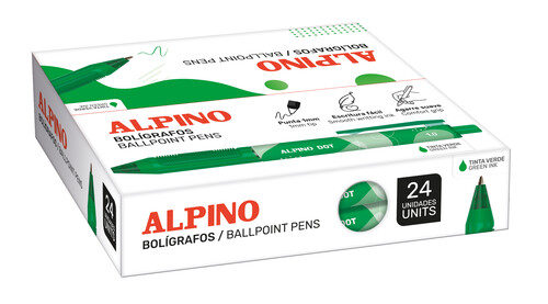 BOLI ALPINO DOT UNICOLOR VERDE 24U CAJA