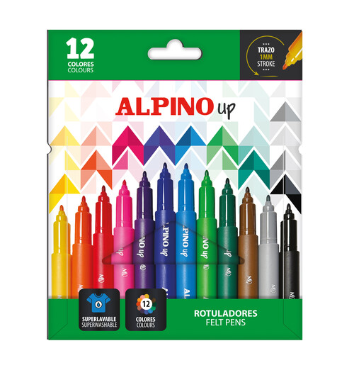 ROTU 12 COLORES ALPINO UP PUNTA 1MM