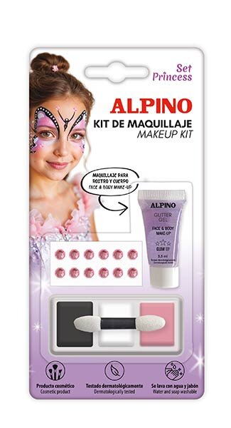 BLISTER MAQUILLAJE PRINCESAS SET (GLITTER,GEMAS,MAQUILLAJE)