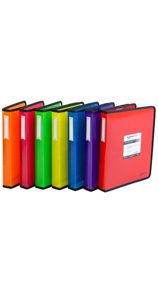 CARPETA 4A 40MM A4+ PP AZUL C/RIBETE NEGRO BLACKLINE