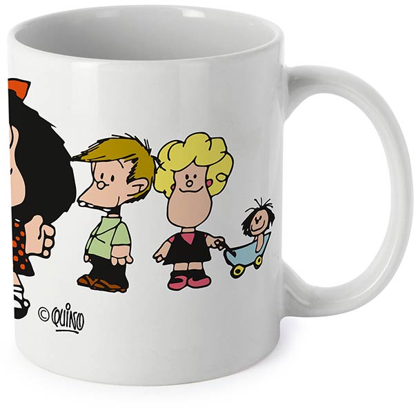 TAZA CERAMICA 330ML MAFALDA Y AMIGOS EN CAJA RECICLABLE