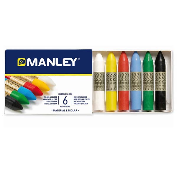 CERAS 6 COLORES MANLEY CAJA