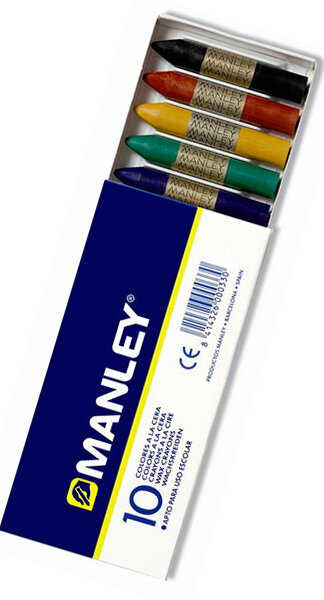 CERAS 10 COLORES MANLEY CAJA