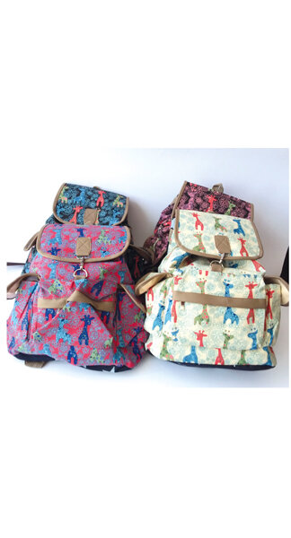 MOCHILA CALLE JIRAFAS 38X37X15CM