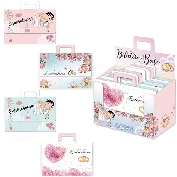 BILLETERO MALETIN BODA SURTIDOS-EXPOSITOR 48U