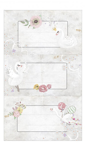 ETIQUETAS ESCOLARES MOD. CISNES 10 BLISTER PACK