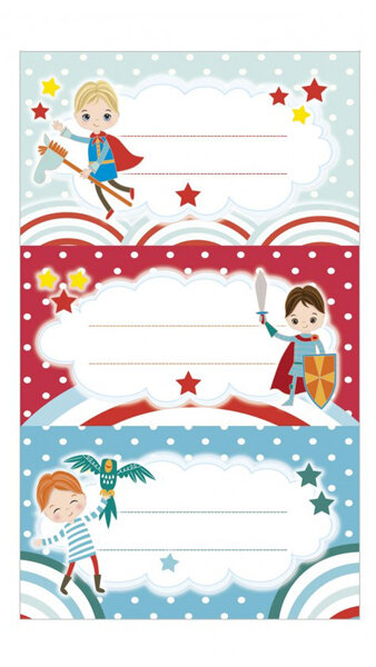 ETIQUETAS ESCOLARES MOD. LOROS 10 BLISTER PACK